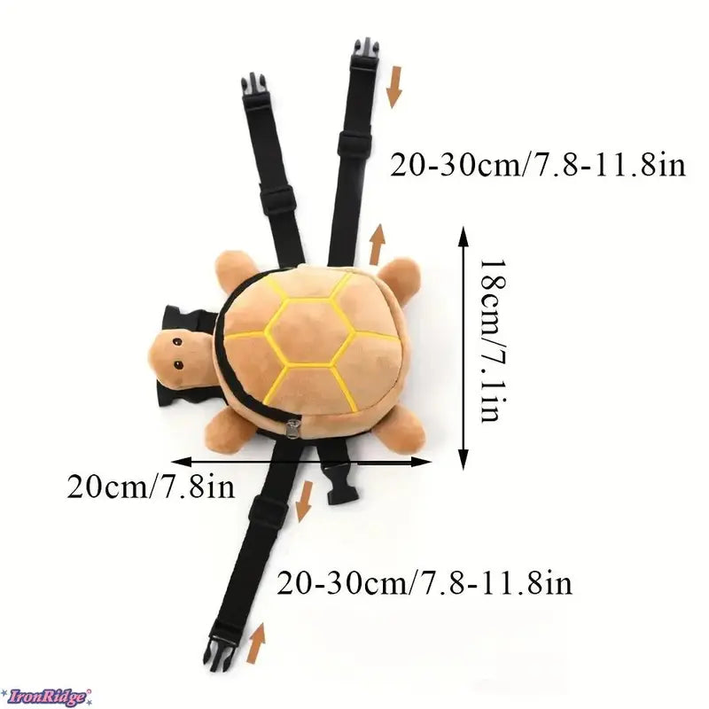 Ironridge No-Pull Dog Backpack Harness with D-Ring - Adjustable Cute Turtle-Shape Puppy Harness for Small to Medium Dogs, Travel & Camping Sports Outdoor Use