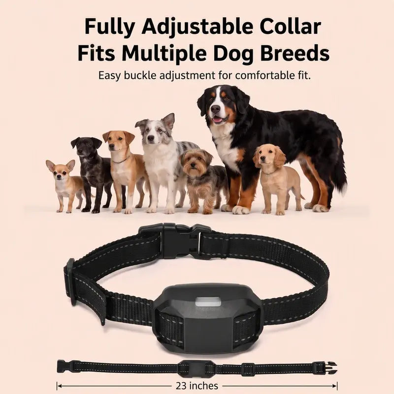 Automatic Dog Bark Collar for All Breeds - 2600Ft Remote Range, Night LED Light, IP67 Waterproof, Security Lock, 3 Safe Modes, Rechargeable Smart Behavior Correction Training Collar, Bark Collars