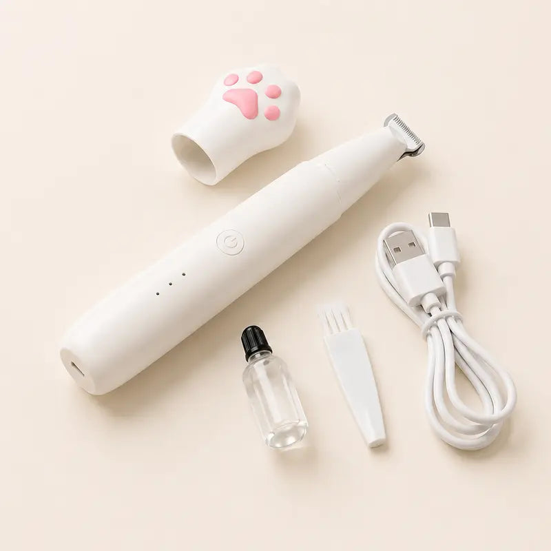 Cordless Dog & Cat Paw Hair Trimmer Clipper - Pet Groomer Tools, 18Mm Wide Solid Blade, Low Noise, USB-C Rechargeable, Precision Trim Claw Care Tool