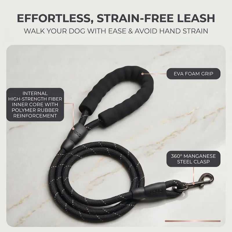 Dog Harness & Leash Set - 5FT Leash Included, Nylon Mesh, No Pull, Durable, Reflective, Choke-Free Design, Chew Resistant, Adjustable, Breathable, Easy On/Off, Waterproof for Hiking, Puppy Daily Walks, S, M