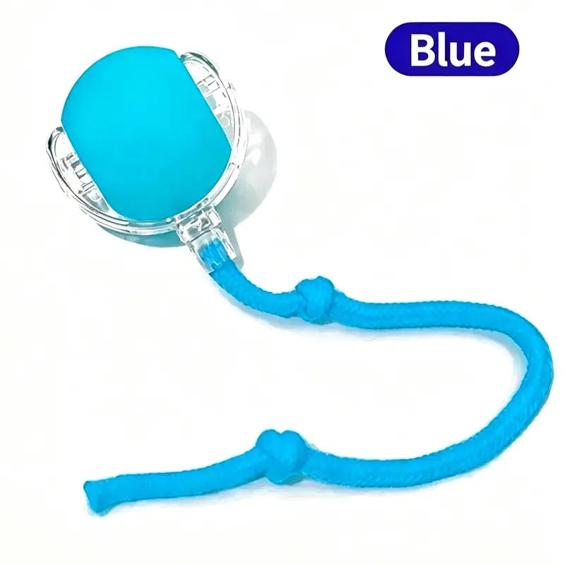 Interactive Usb-Rechargeable Smart Rolling String Cat Toy Ball - Light-Up, Quiet Adjustable Mode, Bite-Wear Resistant, Shatterproof, Non-Toxic, Replaceable Wavy-Texture Shell, 8-Color Indoor Kitten Hunting Toy with Bird Sound Automatic Moving