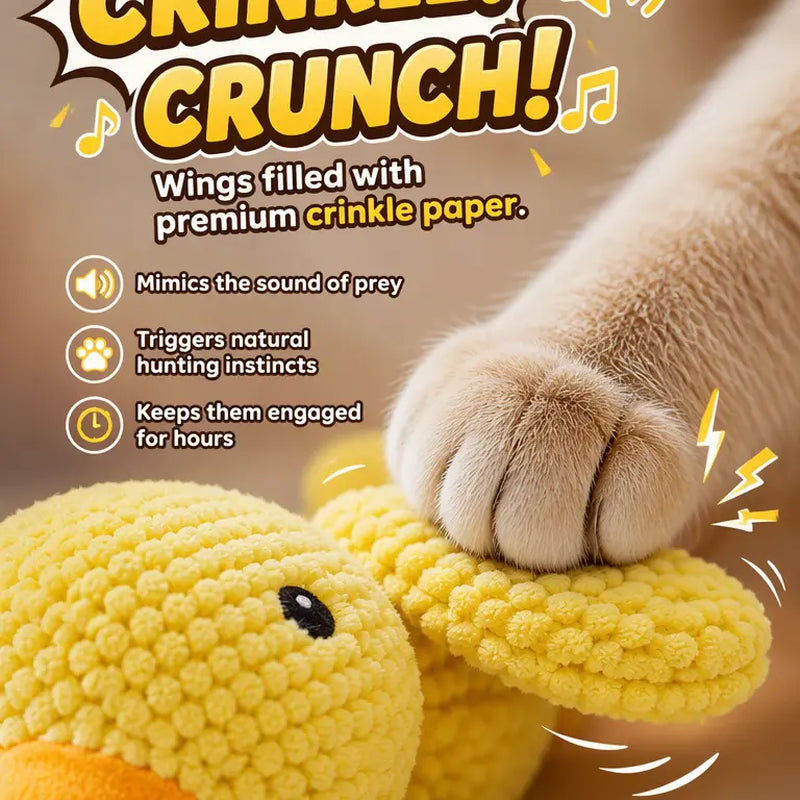 UQIOZ New Catnip Plush Cat Toy - Universal Size Interactive Wand, Chew-Resist Boredom Buster, Crinkle Sound Teething Pet Supply for Cat Lovers