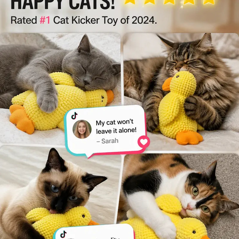 UQIOZ New Catnip Plush Cat Toy - Universal Size Interactive Wand, Chew-Resist Boredom Buster, Crinkle Sound Teething Pet Supply for Cat Lovers