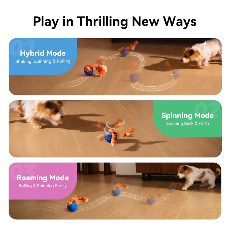 Cheerble Smart Interactive Dog Toy, Wicked Ball Rolly, Automatic Moving, Bouncing, Rotating, E-TPU Material, Active Rolling Interactive Dog Ball for Medium and Large Dogs Petlovers