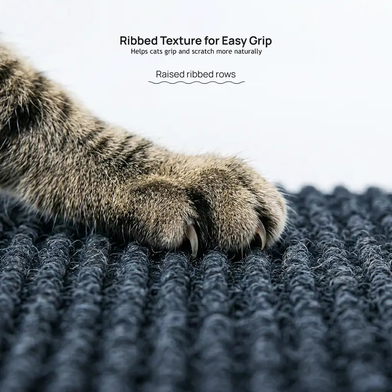 Indoor Cat Scratcher Mat - Wall-Mounted Self-Adhesive Vertical Panels with Cut-To-Fit Design, Non-Slip, Upright Height for Cabinets & Furniture Edges, Helps Protect High-Use Scratch Zones, Scratch Pad
