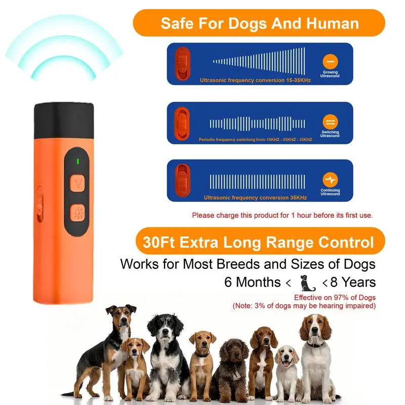 Petsafe Professional Sonic Emitter Dog Training & Behavior Aid - Rechargeable Ultrasonic Trainer, 30Ft Silence Barking Stopper, LED Flashlight, Easy-To-Use Anti-Bark Solution