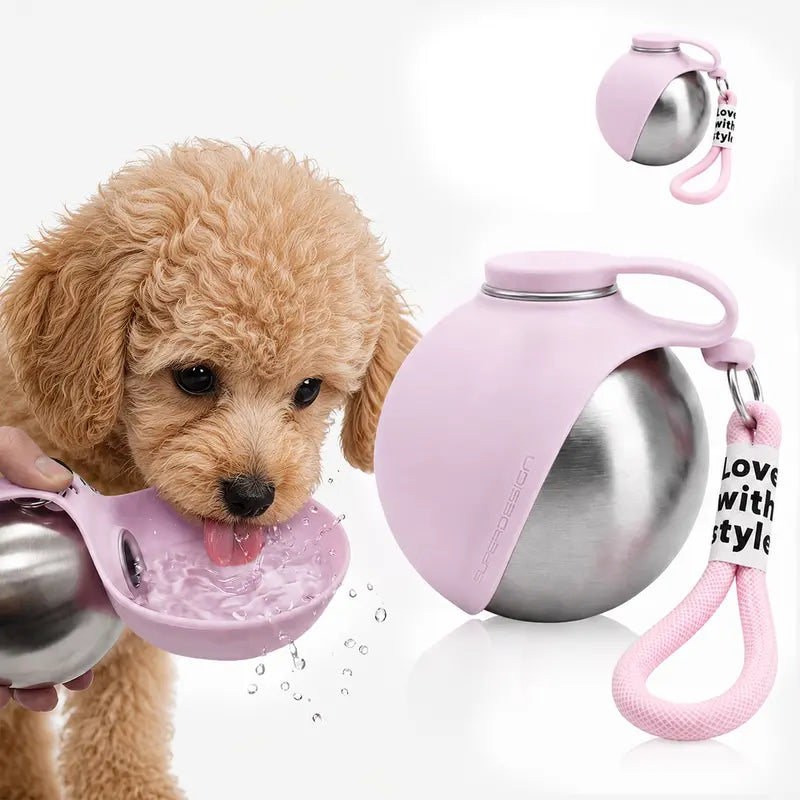Eorthex Dog Portable Bottle+Bowl-2 -In-1 Bowl+Water Dual Functionality,Leak-Proof Compact Outdoor Pet Travel Container for Walking,Hiking