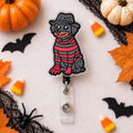 Halloween Dog Badge Reel, Spooky Puppy Retractable ID Badge Holder, Horror Pet Badge Clip, Nurse Teacher Halloween Gift
