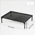Classical Plain Elevated Pet Cooling Bed - Aluminum Frame, Breathable Mesh Fabric, Heat Relief, Multi-Size, Human-Sized for Indoor-Outdoor Dogs & Cats