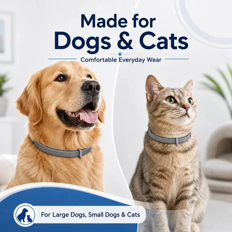 Universal Collar for Cats and Dogs, Providing 8 Months of Protection; Lightweight, Adjustable, and Non-Greasy; Suitable for Daily Wear, Walks, and Outdoor Activities (Do Not Ingest).