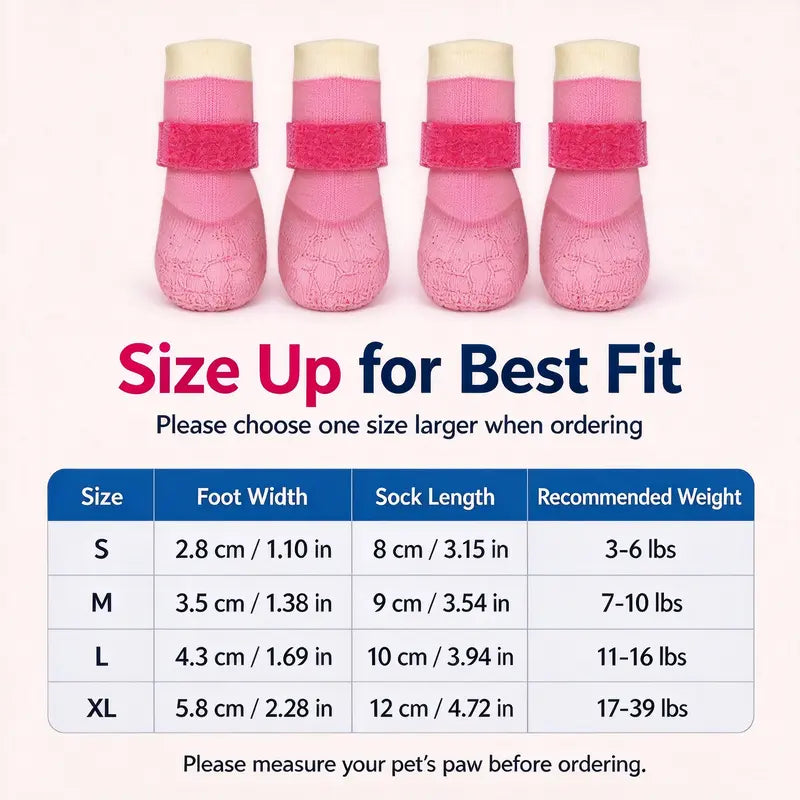 Pet Boots, Waterproof Pet Socks, Paw Protection, Rain Boot for Rainy Day, Wear Resistant Non Slip Dog Paw Covers for Small Medium Dogs, Ideal for Snow Walking & Vet Visits, Fits Teddy, Golden Retriever, Bichon Frise, Easy on Off, Washable Reusable