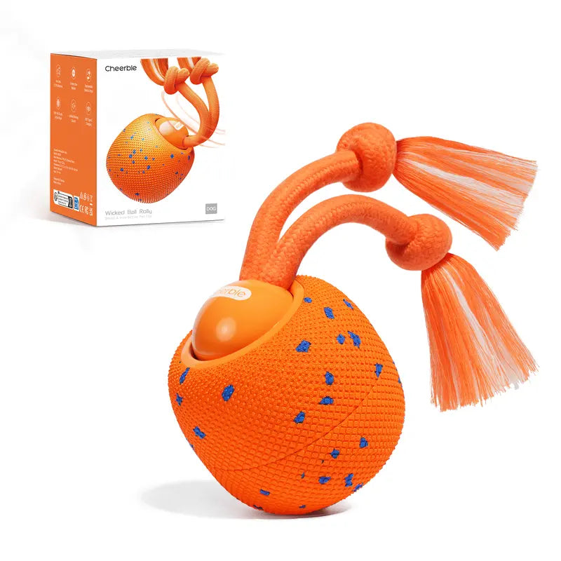 Cheerble Smart Interactive Dog Toy, Wicked Ball Rolly, Automatic Moving, Bouncing, Rotating, E-TPU Material, Active Rolling Interactive Dog Ball for Medium and Large Dogs Petlovers