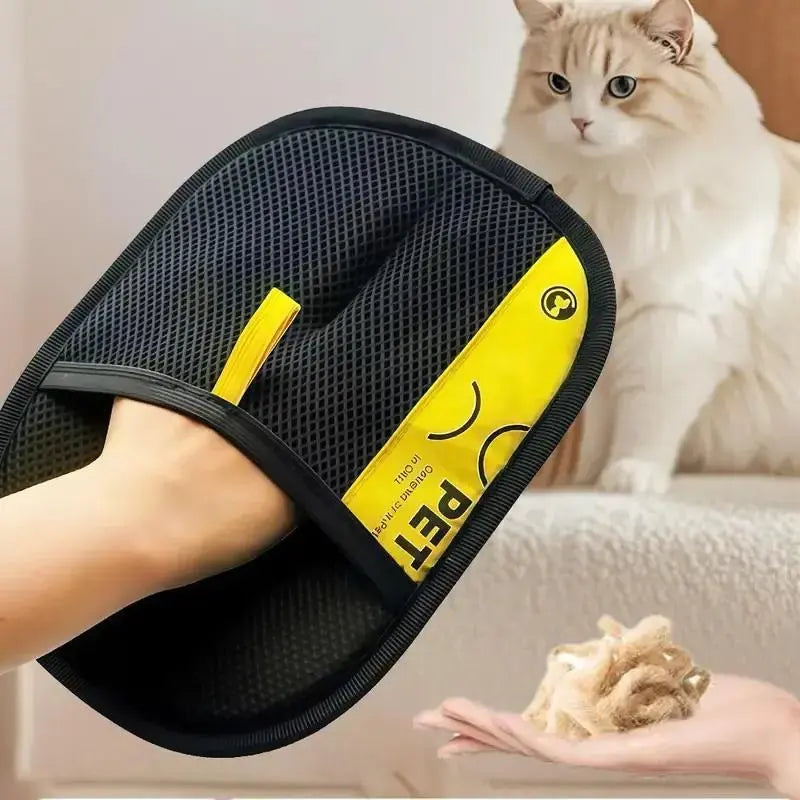 Electrostatic Pet Hair Removal Gloves - Reusable Wear & Collect Double-Sided Dog & Cat Grooming Mitt, Efficient Furniture Hair Pickup, Hassle-Free Cleaning Alternative for Couch, Car Seats, Halloween Gifts