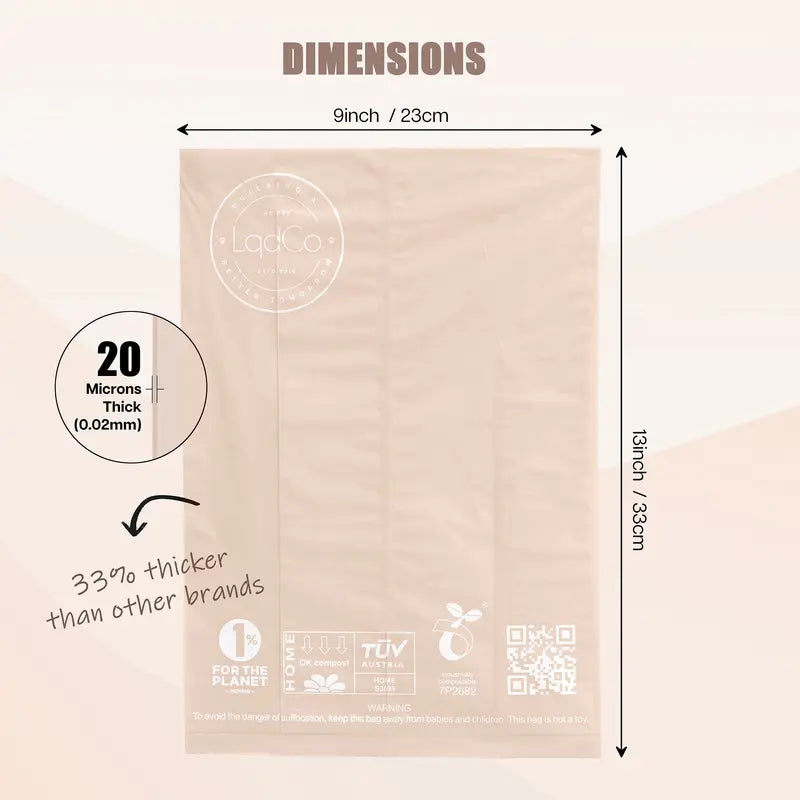 Bio-Based Dog Poop Bags, Silky Soft & Leak-Proof, Lavender-Scented, Made from Cornstarch – 8 Rolls, 120 Bags