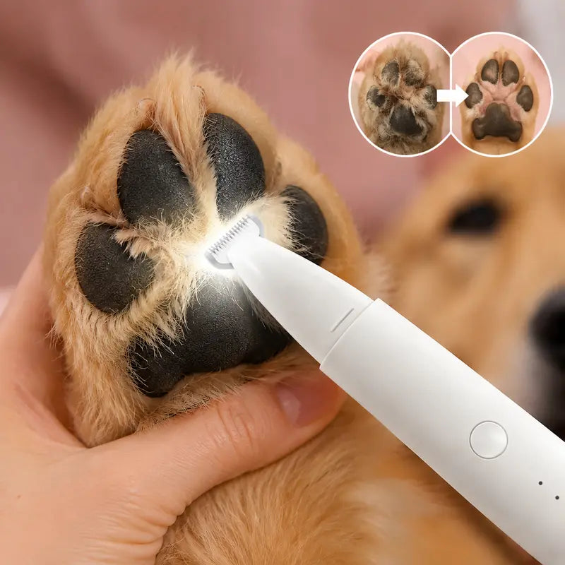 Cordless Dog & Cat Paw Hair Trimmer Clipper - Pet Groomer Tools, 18Mm Wide Solid Blade, Low Noise, USB-C Rechargeable, Precision Trim Claw Care Tool