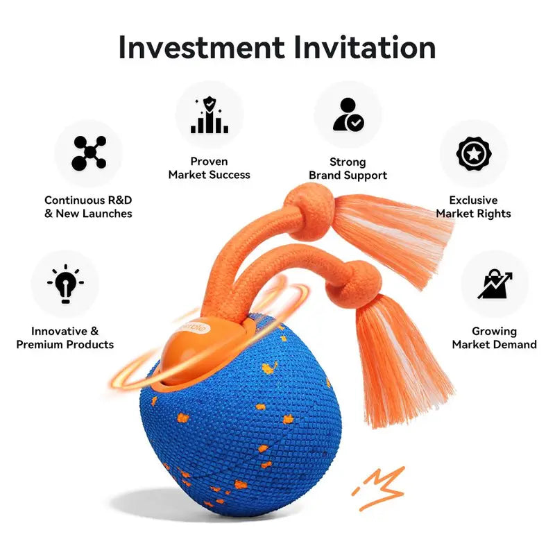 Cheerble Smart Interactive Dog Toy, Wicked Ball Rolly, Automatic Moving, Bouncing, Rotating, E-TPU Material, Active Rolling Interactive Dog Ball for Medium and Large Dogs Petlovers