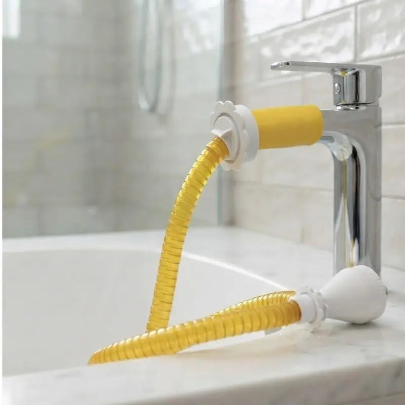 Pet Grooming Universal Shower Head Sprayer - Multi-Hole Spray, Dog & Cat Bathing Faucet Attachment, Silicone+Abs, 68In Flexible Hose for Bathtub Sink