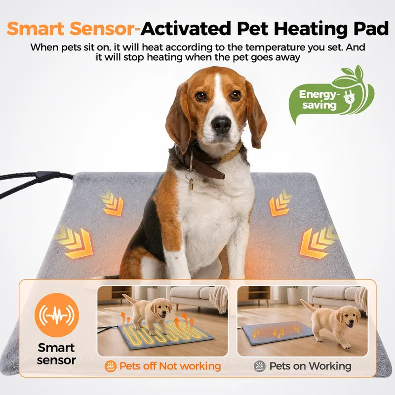 Petcozife Smart Heated Cat House for Indoor/Outdoor Use, Insulated Winter Shelter with 8-in-1 Temperature Control, Waterproof and Chew-Proof Design, FCC/UL Certified, One-Way Escape Door, Available in Medium/Large Sizes