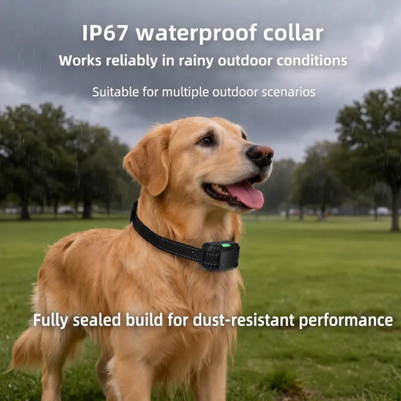 Automatic Dog Bark Collar for All Breeds - 2600Ft Remote Range, Night LED Light, IP67 Waterproof, Security Lock, 3 Safe Modes, Rechargeable Smart Behavior Correction Training Collar, Bark Collars