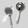 Self-Cleaning Cat & Dog Deshedding Brush with Spray Mist, 1-Button Hair Release, Steel Bristles, Pet Grooming Deshedding Tool