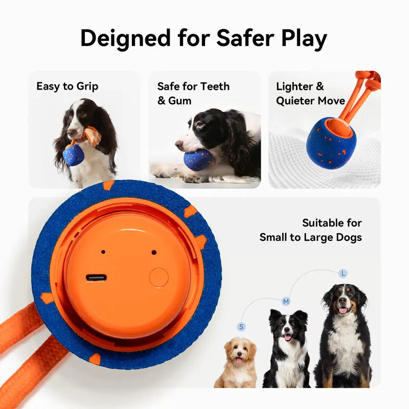Cheerble Smart Interactive Dog Toy, Wicked Ball Rolly, Automatic Moving, Bouncing, Rotating, E-TPU Material, Active Rolling Interactive Dog Ball for Medium and Large Dogs Petlovers