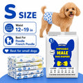 2‑Pack Disposable Dog Wraps(20Ct), Absorbent Doggie Diapers, Rapid-Dry Leak-Proof Puppy Diapers, Wetness Indicator Excitable Urination Incontinence, Comfortable Fit for Girl Dogs in Heat&Elderly Incontinence, Pet Essiential