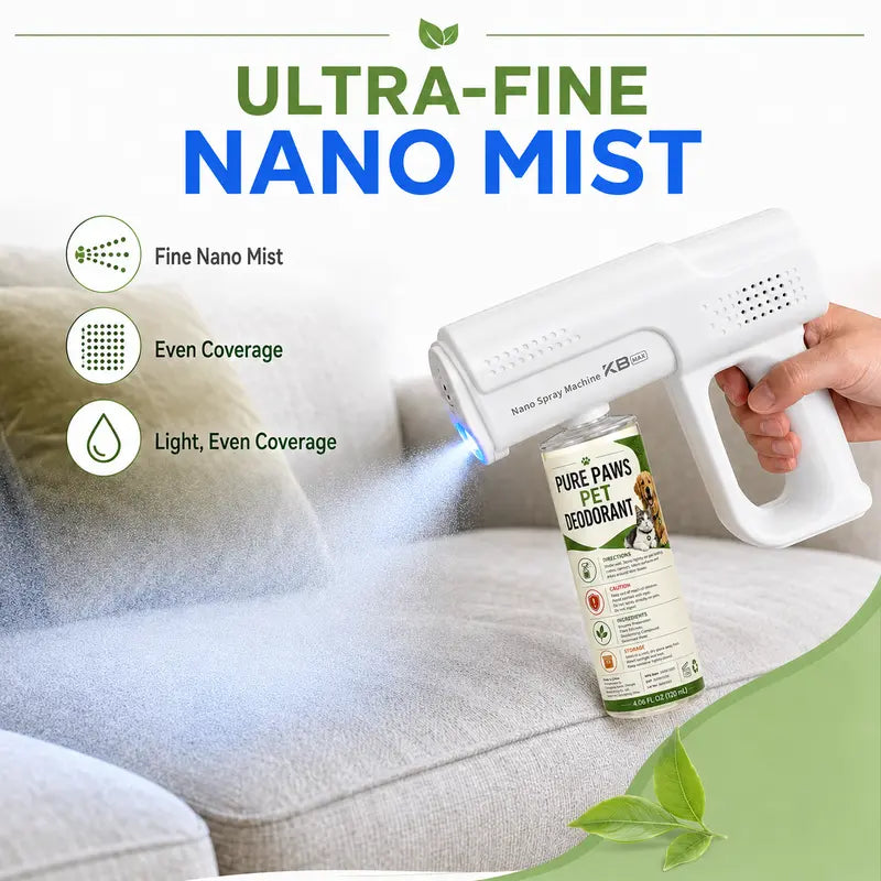 Pure Paws Pet Odor Eliminator Kit - 1 Sprayer + 4 X 120 Ml Refills for Effective Pet Deodorization