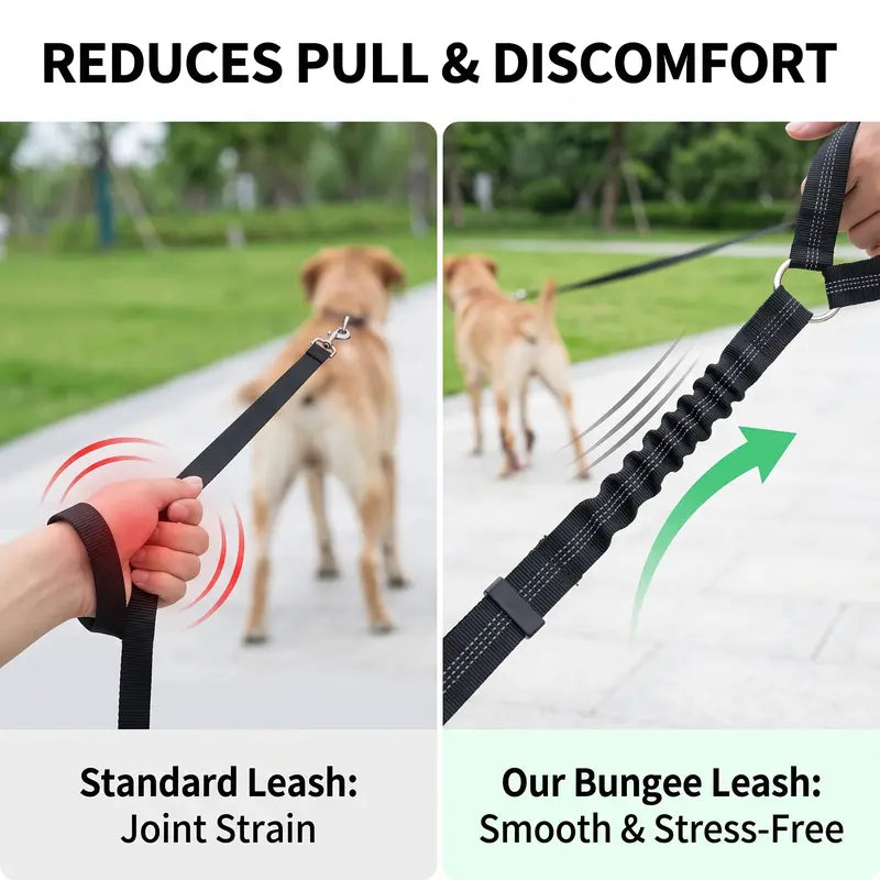Dog Vehicle Safety Straps (2-Pack) - Nylon Fabric, Reflective Design, Elastic Shock-Absorbing, Adjustable Fit, Secure Fastening, Enhanced Night Visibility