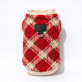 Plaid Dog Hoodie, Warm Fleece Pet Sweater with Leash Hole, Winter Dog & Cat Clothes for Small & Medium Dogs, Puppy Apparel for Cold Weather, Outdoor Walks, Daily Wear, Travel & Holiday Pet Outfits,Outdoor